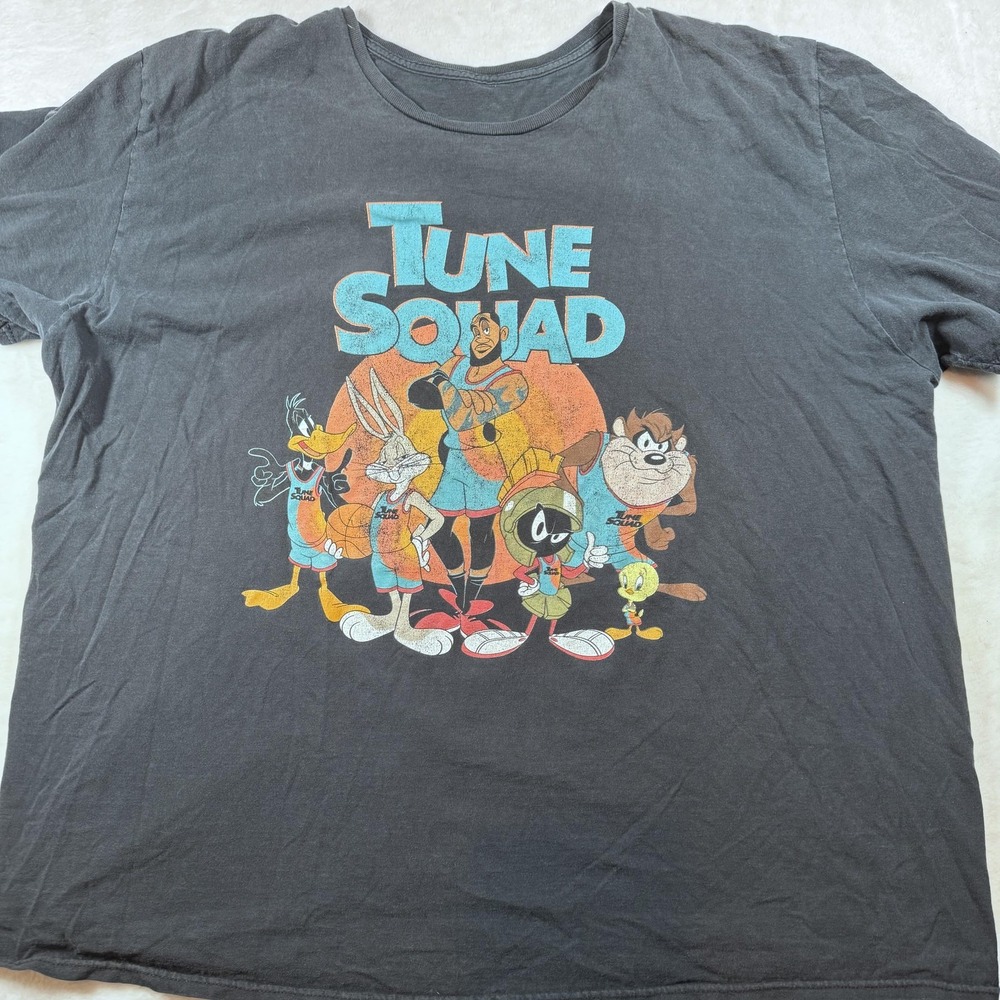 Space Jam Tune Squad Shirt Mens Extra Large Black Looney Tunes Graphic‎ Movie